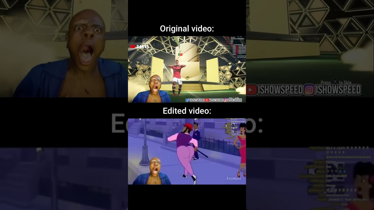 IShowSpeed reaction to Ronaldo's pack and Ballin'