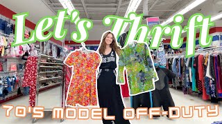 COME THRIFT WITH ME | 70s MODEL Off Duty Try-On Haul