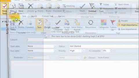 How To Create Recurring Task In Microsoft Outlook 2010