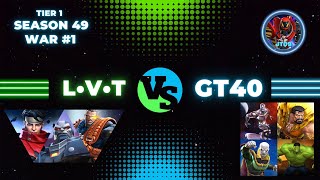 Season 49 war# 1 LVT vs GT40 MCOC tier 1 war
