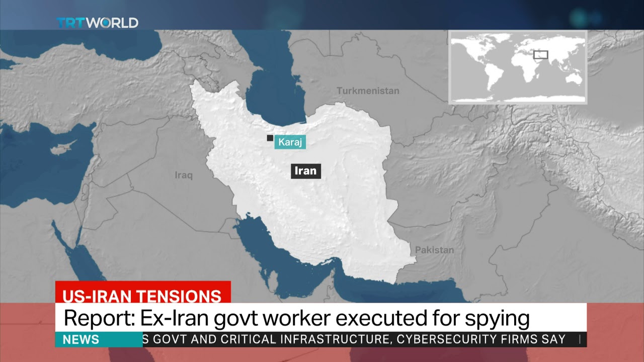 Ex-Iran ministry worker executed for spying - Iran state TV newspaper mockup