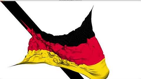 100 % not buggy German flag in custom cloth simulation | Cloth Simulation from scratch in Java