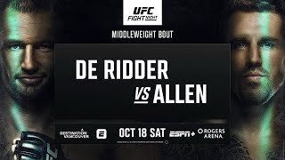 Прогноз на бой Ренье де Риддер - Брендэн Аллен / Аналитика: Разбор UFC