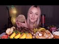 MUKBANG | Запеченная говядина, свиные стейки, кокос, закуски | Beef, pork, coconut, snacks | не ASMR