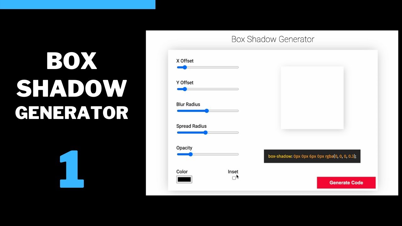 Design A CSS Box Shadow Using HTML, CSS JS (Part 1) - YouTube