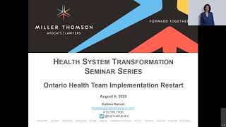 Health System Transformation Seminar Series Continues - Ontario Health Team Implementation Restart