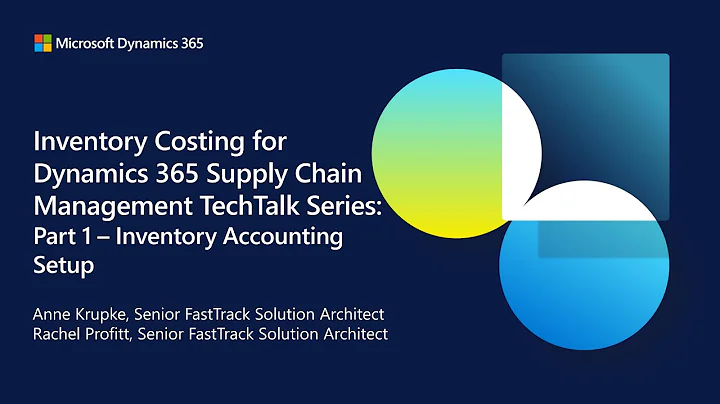 Part 1 Inventory Accounting Setup in Dynamics 365 Supply Chain Management - TechTalk