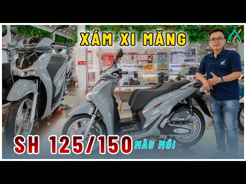 Xe Màu Xi Măng - Màu HOT - Honda SH 125/150 2022 màu "XÁM XI MĂNG" Cực Đẹp | Giá Xe Sh125/150 2022 Tháng 8 | Alo Xe