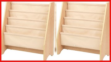 KidKraft Wood and Canvas Sling Bookshelf Furniture for Kids – Natural, Gift for Ages 3+
