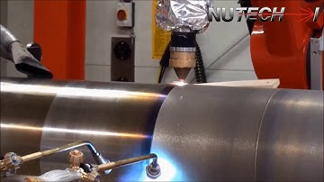 Laser cladding of big cylindrical parts with wear resistant materials