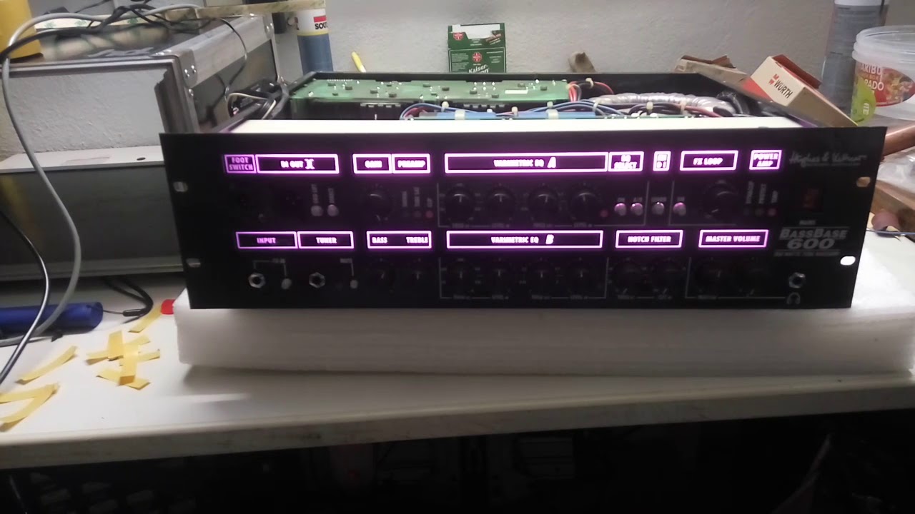 Hughes Kettner Bassbase 600 LED mod - YouTube