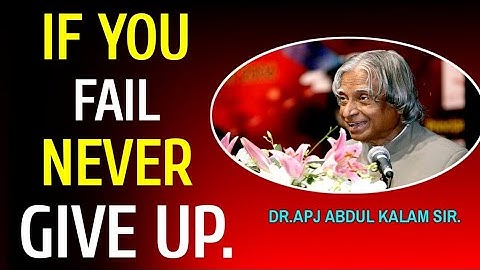 If You Fail Never Give Up!