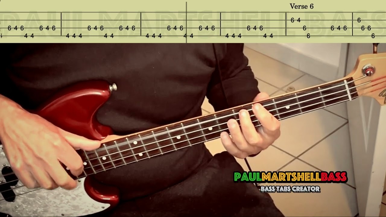 Sun Is Shining - Bob Marley - Bass Cover And TABS (Instrumental)