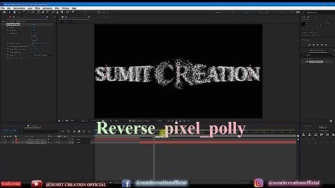 Reverse Pixel Polly in After Effect 2020