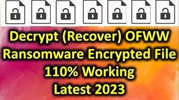 Decrypt OFWW Ransomware Virus Encrypted File 100% Solution | Shreyas Solution