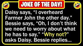 🤣 BEST JOKE OF THE DAY! - Two cows, Daisy and Bessie, are enjoying a lazy...  | Funny Jokes