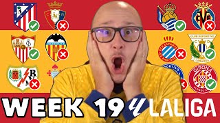 2024/25 LA LIGA PREDICTIONS - WEEK #19