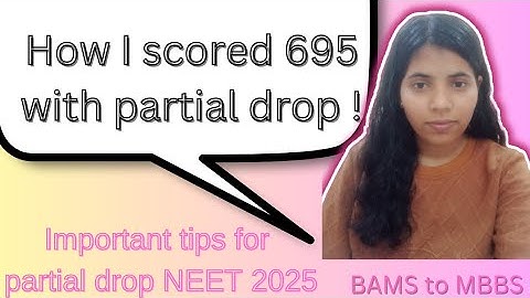 partial drop strategy for NEET 2025||partial dropper to AIIMS||NEET 2025 dropper strategy||Neet 2025