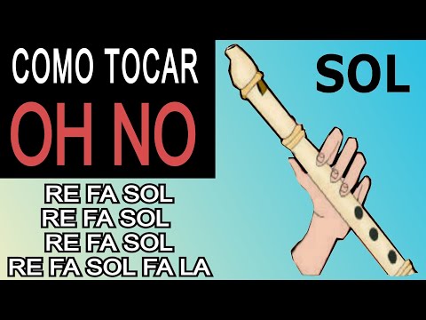 Capone, Oh no, flauta dulce fácil, tutorial con animación, easy flute recorder
