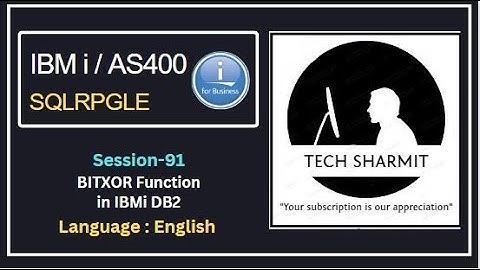 bitxor function in db2 sql | SQLRPGLE | ibmi training | sqlrpgle as400 | db2 | ibmi db2 function
