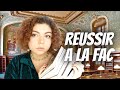 RÉUSSIR À LA FAC (organisation, emploi du temps, révision).