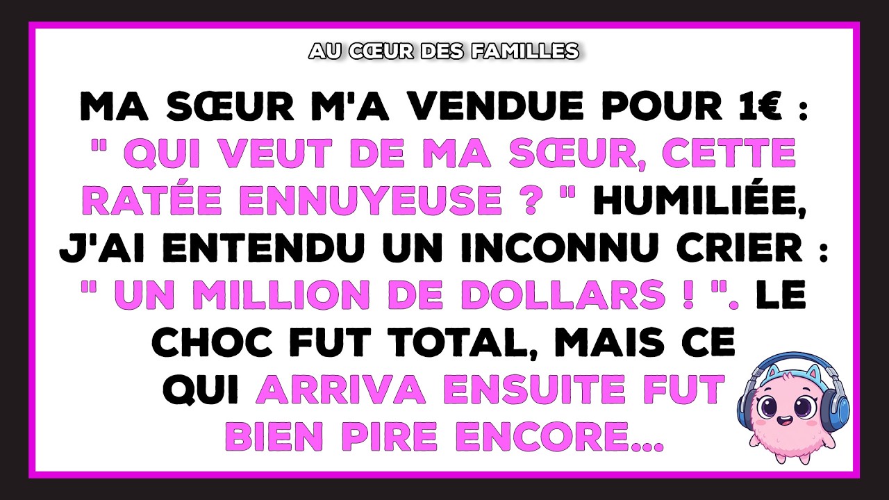 Ma sœur m'a vendu aux enchères pour 1€ au gala, puis un inconnu s'est levé...