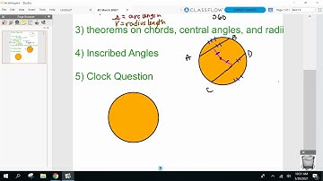 Honors Geometry BC Mar 30th - Unit 10 - Review For Circles Quiz #1