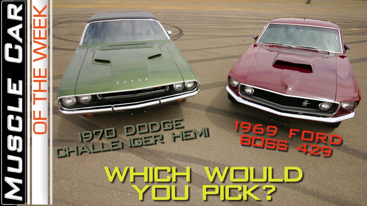 1969 Mustang BOSS 429 & 1970 Dodge Challenger R/T 426 HEMI Muscle Car Of  The Week Episode 301 - YouTube