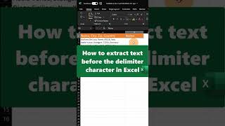 How to extract text before the delimiter character in Excel #shorts screenshot 5