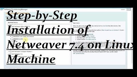 Installation Of SAP Netweaver 7.4 ABAP Central Instance in Linux Machine using SWPM