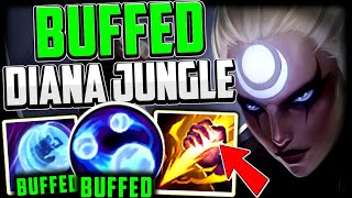 BUFFED DIANA IS NOT WHAT YOU THINK (BEST BUILD/RUNES) - Diana Jungle Guide S13 League of Legends