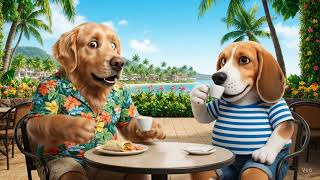 Miguelin and Paco go to have breakfast at Cafe Kaila in Honolulu, Hawaii. #cafekaila #hawaii #dogs  