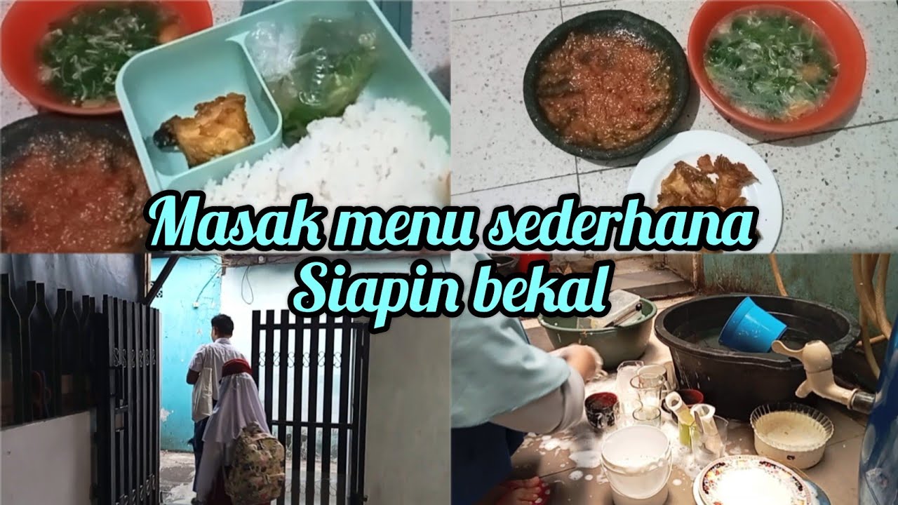 Kegiatan IRT sehabis subuh - masak menu sederhana - siapin bekal - YouTube