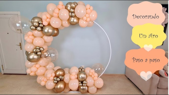 ARCO ORGANICO DE GLOBOS (cinta para arco de globos) como hacer un arco de  globos y cinta 