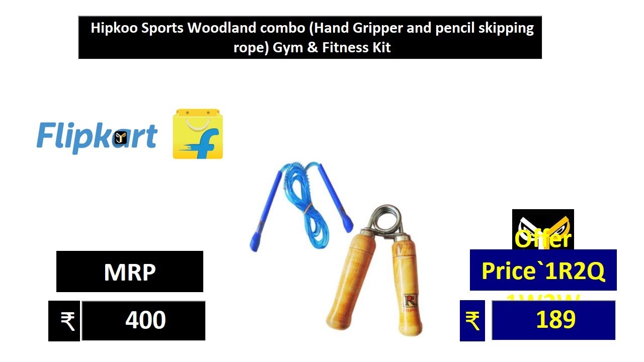 Hipkoo Sports Woodland combo Hand Gripper and pencil skipping rope Gym and Fitness Kit