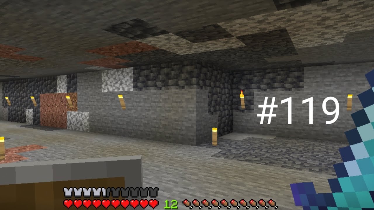 Mining until diamonds - Survival minecraft episode 119 - YouTube