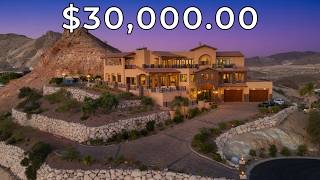 Inside a $30,000/Month European Inspired Las Vegas Hillside Mansion