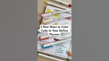 2 ways to color code in your Define Planner