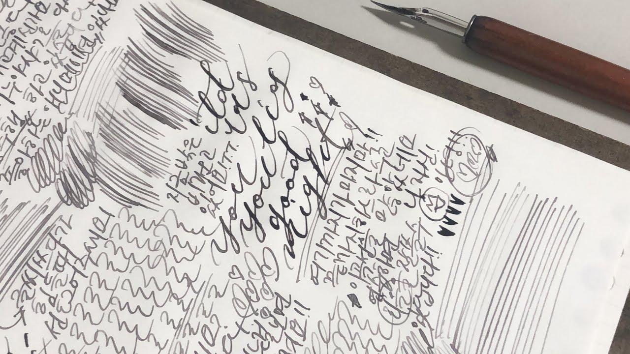 종이 가득 글씨 쓰면서 ‘딥펜 길들이기’ 같이 해요! | 나만의 펜촉 길들이는 방법 | G닙으로 딥펜 입문하기 | Dip pen Calligraphy