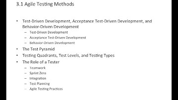 3 Agile testing methods,technic and tools Part 1