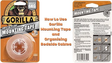 How to Use Gorilla Mounting Tape and Organising Bedside Cables