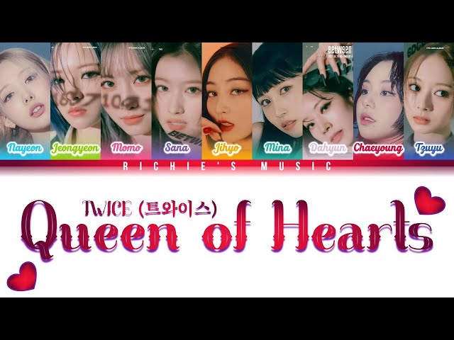 TWICE (트와이스) - Queen of Hearts [Color Coded Lyrics] class=