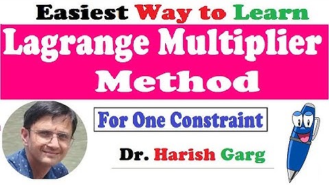 Lagrange Multiplier Method with one constraint