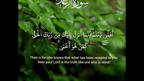 سَلَامٌ عَلَيْكُم بِما صَبَرتُم فنِعمَ عُقبَى الدَّار" تلاوة خاشعة للشيخ إدريس أبكر من سورة الرعد