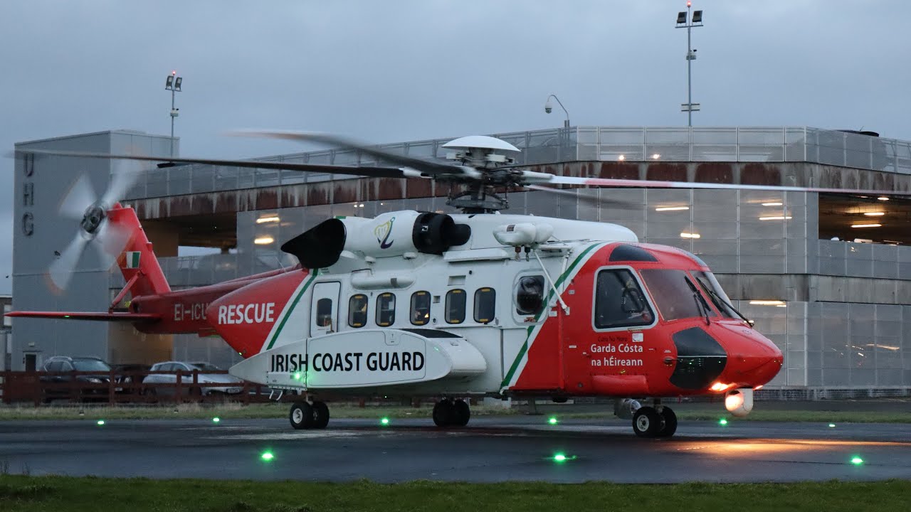 Irish Coast Guard Helicopter Rescue 118 Takeoff From UHG 27 12 24 irish-coast-guard-helicopter-rescue-118-takeoff-from-uhg-27-12-24