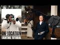 Outdoor Portrait Lighting Setup: Behind the Scenes with a Horse and Rider | Samuel Bouret