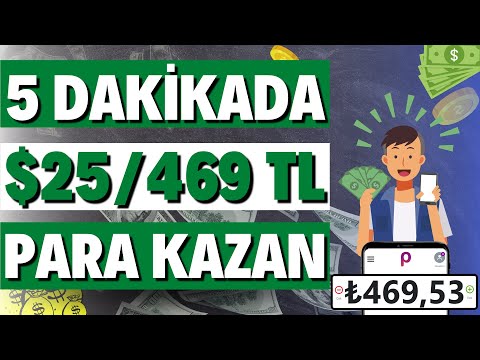 5 DAKİKADA 25 DOLAR / 469 TL PARA KAZAN 🤑 ( Ödeme Kanıtlı ) - İnternetten Para Kazanma 2022