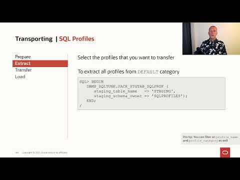 Transporting SQL Profiles