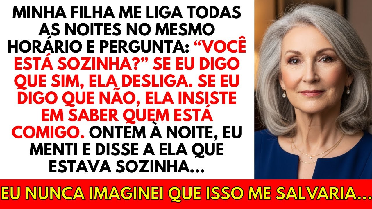 Minha filha me liga todas as noites e pergunta se estou sozinha. Ontem à noite, eu menti e isso me..