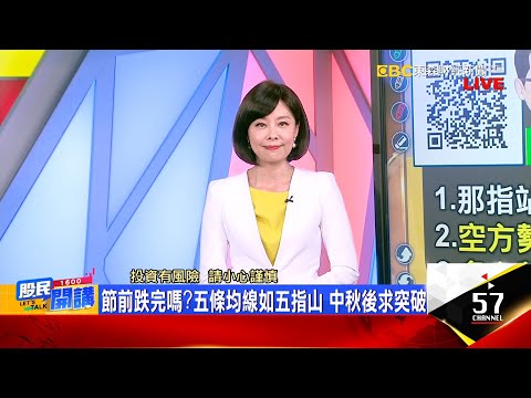 台積電真誘空?8月營收史高 K的外資滿臉包? 一下南極.一下北極 北極星長紅棒表態 藥華藥再攻? 大盤節後可向上?環球晶.創意驚現關鍵K 不忍了? 《股民開講》張家豪 曾英杰 20220908